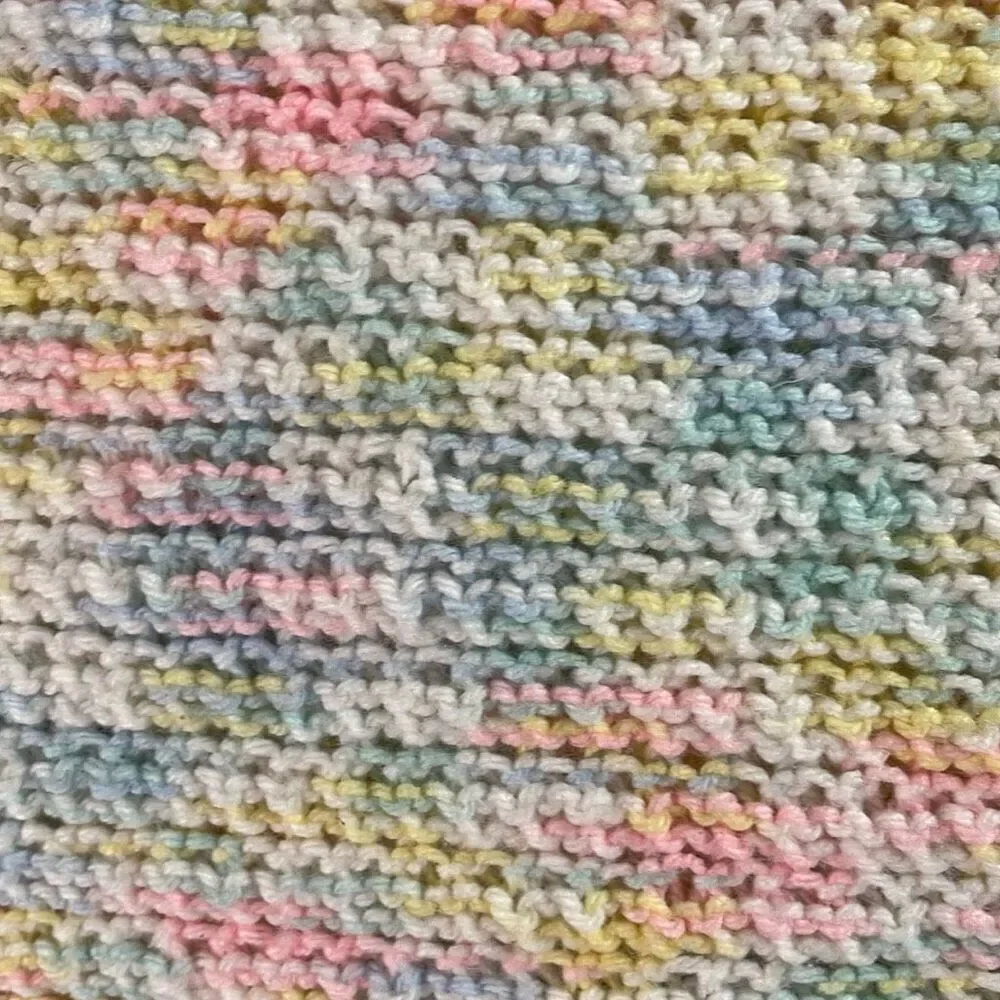 Crochet Handmade Baby Blanket Lap Blanket Pastel Colors Size Approx 48” x 48”